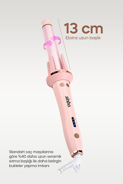 Profesyonel Otomatik Saç Maşası Kalın Su Dalgası 25mm Extra Uzun Başlıklı